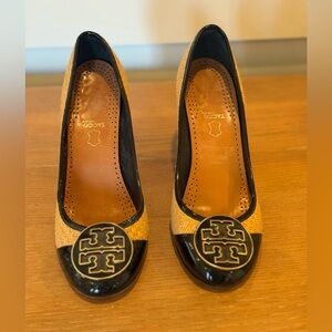 Tory Burch Reva Maddie Rafia Grass Woven Heel Women’s Size 38